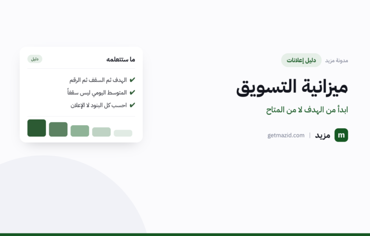 ميزانية التسويق: كيف تُبنى من الهدف لا من المتاح